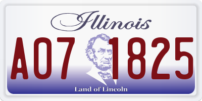 IL license plate A071825