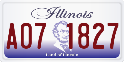 IL license plate A071827