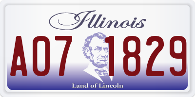 IL license plate A071829