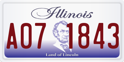 IL license plate A071843
