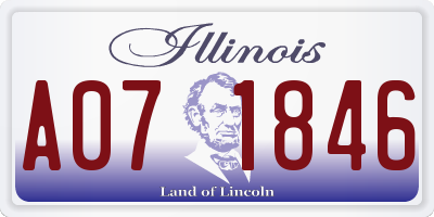 IL license plate A071846