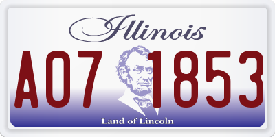 IL license plate A071853