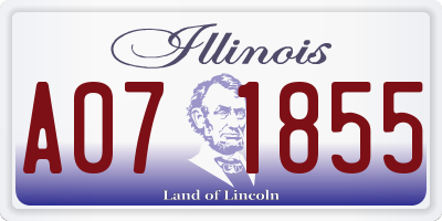 IL license plate A071855