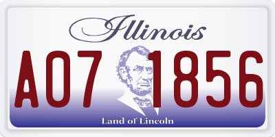 IL license plate A071856