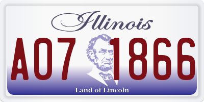 IL license plate A071866