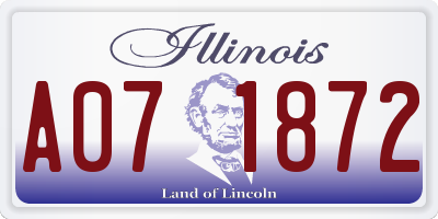 IL license plate A071872