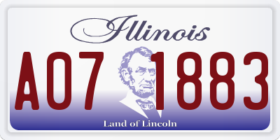 IL license plate A071883