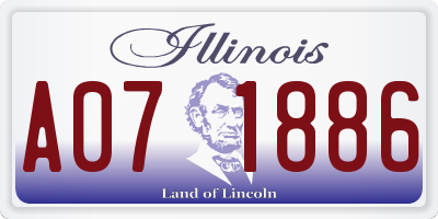 IL license plate A071886