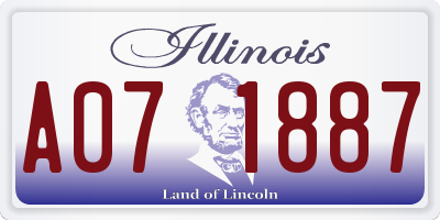 IL license plate A071887