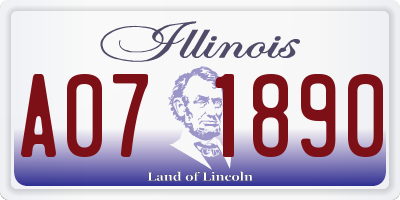 IL license plate A071890