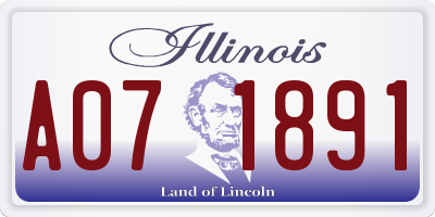 IL license plate A071891