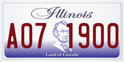 IL license plate A071900