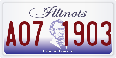 IL license plate A071903