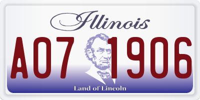IL license plate A071906