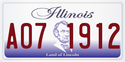 IL license plate A071912