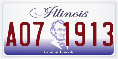 IL license plate A071913