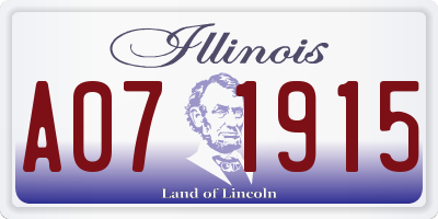 IL license plate A071915