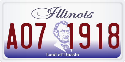 IL license plate A071918