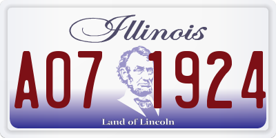 IL license plate A071924