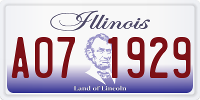 IL license plate A071929