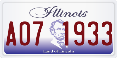 IL license plate A071933