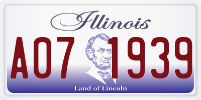 IL license plate A071939