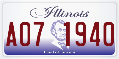IL license plate A071940