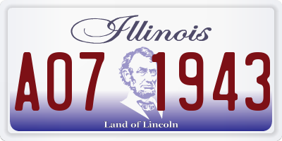 IL license plate A071943
