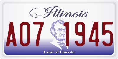 IL license plate A071945
