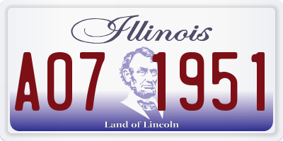 IL license plate A071951