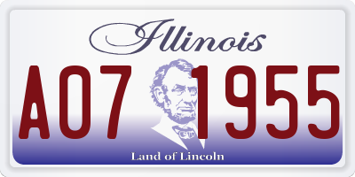 IL license plate A071955