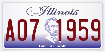 IL license plate A071959