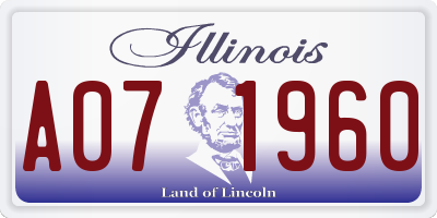 IL license plate A071960