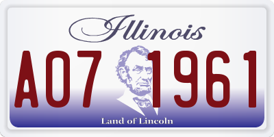 IL license plate A071961
