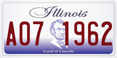 IL license plate A071962