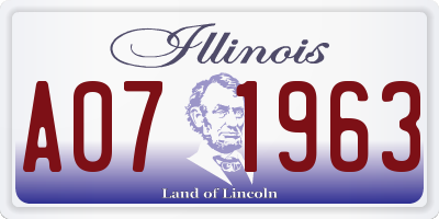 IL license plate A071963