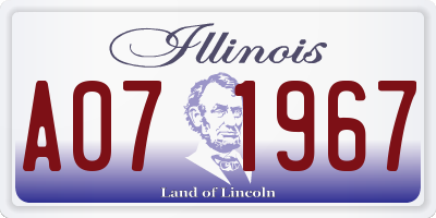 IL license plate A071967