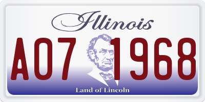 IL license plate A071968