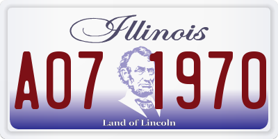 IL license plate A071970