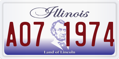 IL license plate A071974