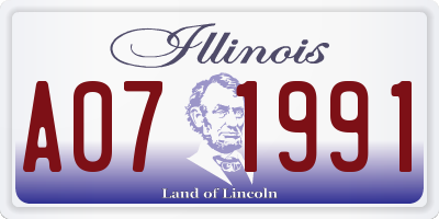 IL license plate A071991