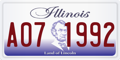 IL license plate A071992