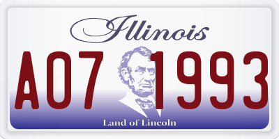 IL license plate A071993