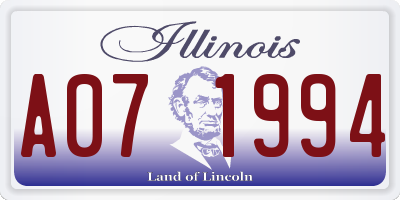 IL license plate A071994