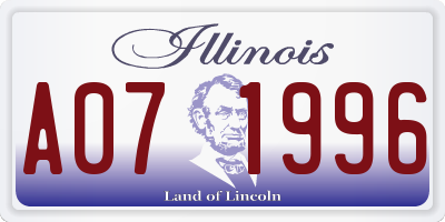 IL license plate A071996