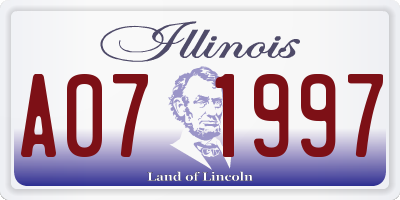 IL license plate A071997