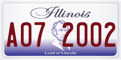 IL license plate A072002