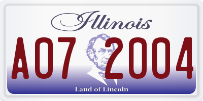 IL license plate A072004