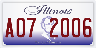 IL license plate A072006