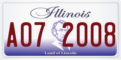 IL license plate A072008